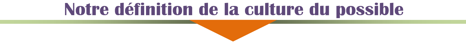 Définition de la culture du possible